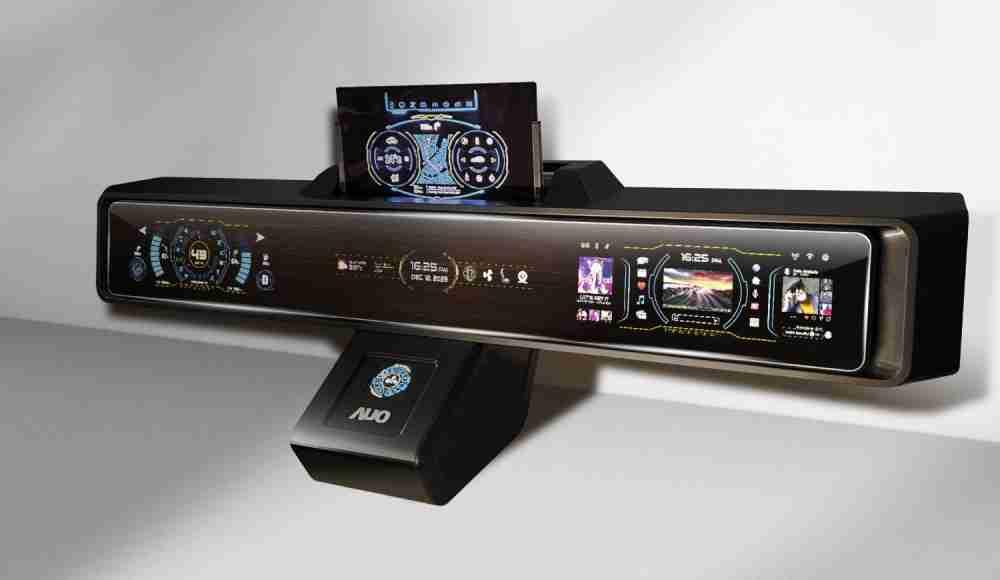 CG电子Micro LED沉浸式车舱显示方案结合 可卷式、、可伸缩的Micro LED应用并可呈现不同的质感纹路，，展现人性化设计